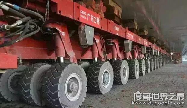 世界上轮子最多的车，平板车SMPT(1152个轮胎/载重超5万吨)