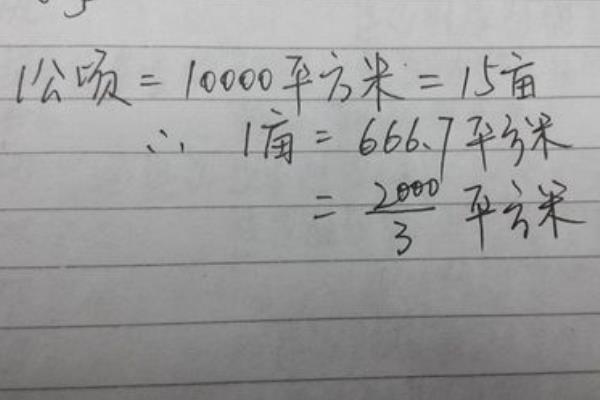 一公顷等于多少亩?相当于一个半标准足球场大小