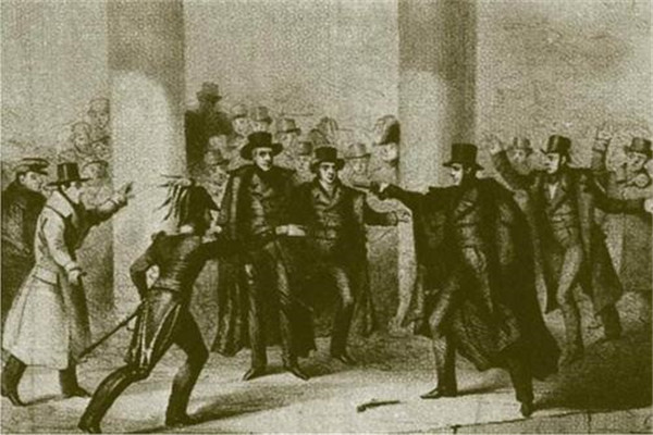 安德鲁·杰克逊遇刺事件：发生于1835年，杰克逊未受重伤
