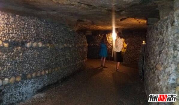 法国巴黎地下墓穴，用600万具尸骸砌墙的骷髅墓穴