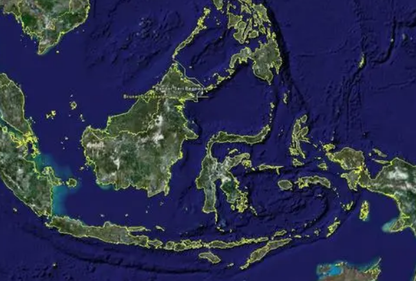 世界上最大的群岛 大约250万平方千米 (马来群岛)