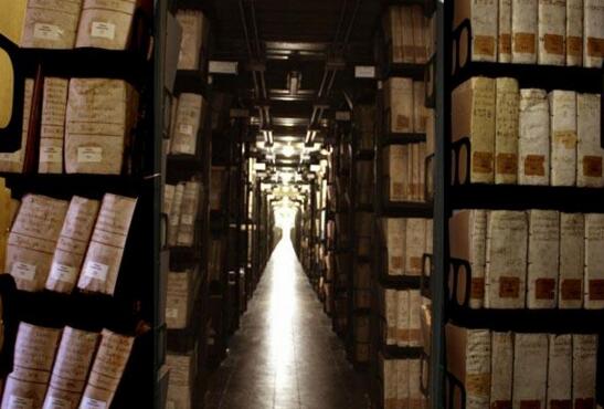 梵蒂冈机密档案室禁地，80公里长书架内部文件