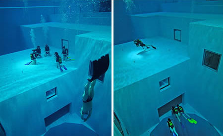 世界上最深的游泳池，就像个无底洞一般