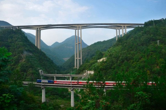 世界上最牛铁路，位于中国喀斯特地貌山区