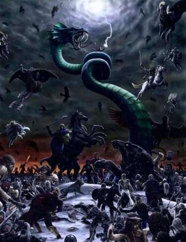 北欧神话尘世巨蟒传说，和雷神托尔同归于尽