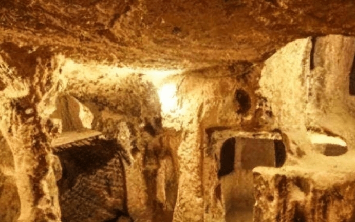 古老隧道发现神秘壁画，刻着人类饲养恐龙，史前文明真存在？