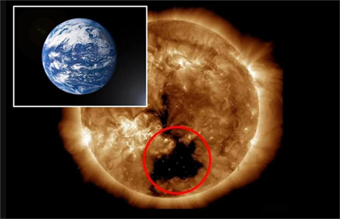 太阳上出现今年第二个“巨洞” 本周地球将遭受太阳风袭击