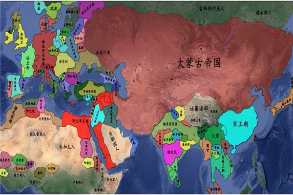 蒙古帝国：公元1260年解体（发展为元朝）