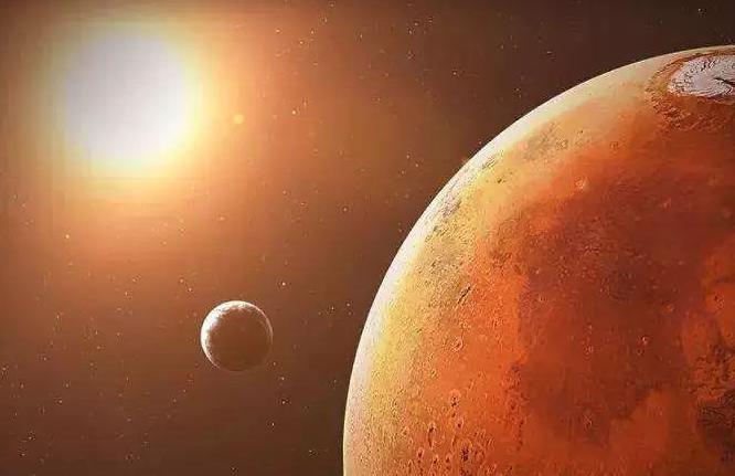 火星日食的光景是什么？火星卫星从太阳前方的影像？