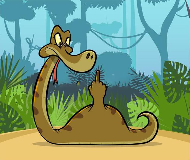动物世界一条巨长的猛蛇独吞下一条接近两米长的鳄鱼，但它却没死