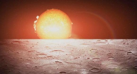 在水星上看太阳特别恐怖，在水星一天等于地球两年