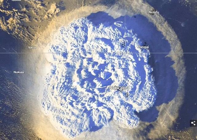 中国卫星拍摄汤加火山喷发，影像不如美日清晰，真是技不如人