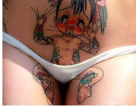 世界十大最疯狂的纹身,美国女子展示肛门纹身（奇形怪状的纹身）