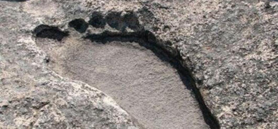美国化石惊现两亿年前的脚印之谜，疑似两亿年前存在留下的