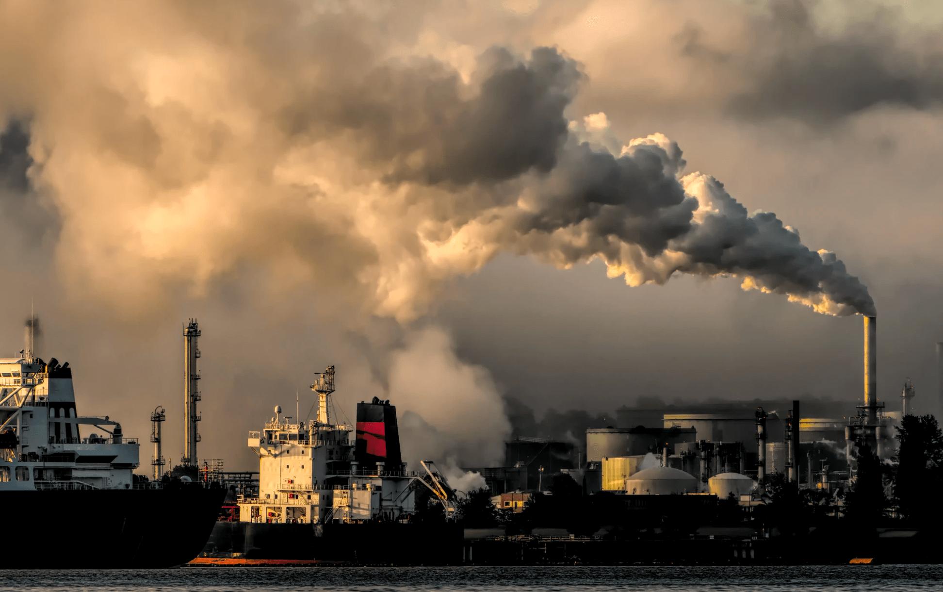 人类碳排放是全球火山100倍，一年接近四十亿吨（大气污染）