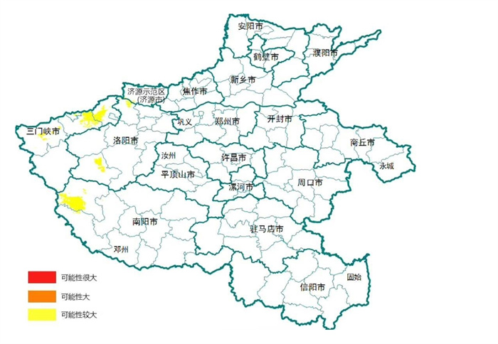 河南发布地质灾害黄色预警 哪些区域发生可能性比较大