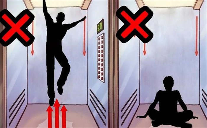 如果电梯突然下坠  落地瞬间跳起  能保命吗 听听专业的回答